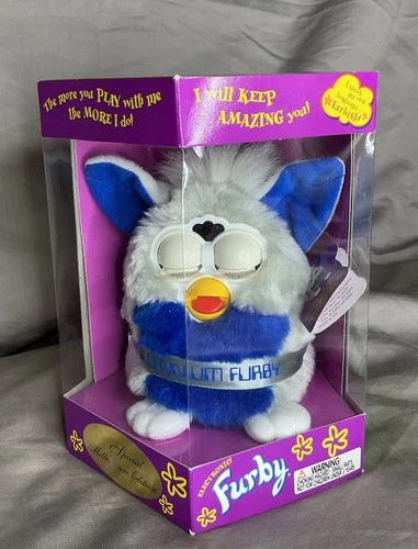 Furby #8544 Special Millennium Edition 1999 Blue Electronic Toy Tiger 70-894
