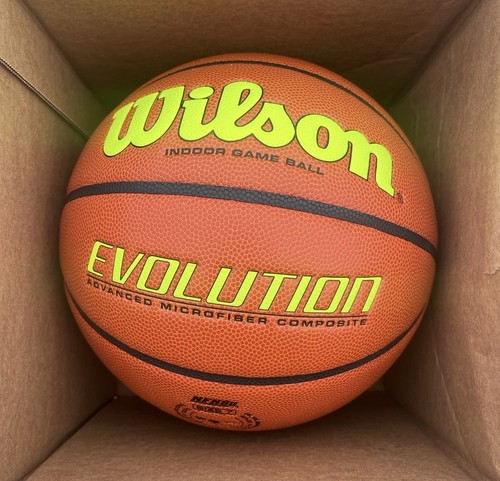 Nuevo Wilson Evolution Juego Oficial 29.5 pulgadas Baloncesto Talla 7 Amarillo Neón NFHS - Imagen 5 de 5