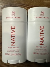 2x Native Deodorant CHERRY CHARM Aluminum Free Paraben Free 2Pack NEW
