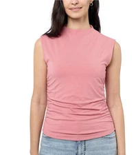 Tank Top Pink Soft Mock Neck   Women's Size Medium By Rebecca Minkoff