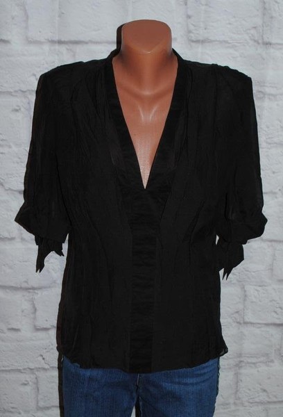 Women Karen Millen Shirt Black Elastane 38