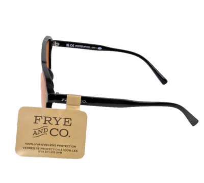 Oversized Black Frame Sunglasses with Amber Lenses (frye and Co) Amber-blk.jpg?crop=center&  main image 3