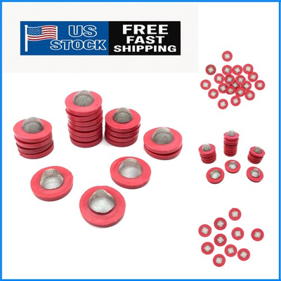 #ad 20 Pcs Stainless Steel Hose Coupling Filter Washers Hose Screen Washers with St $11.99