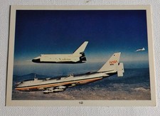 Vintage NASA Space Shuttle Boeing 747 Carrier Aircraft Card #12 Space Photo