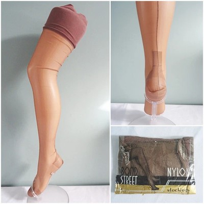 Vintage Nahtstrümpfe 40er Jahre ungetragen Bond Street Nylon Cuban Heel Damen 40s