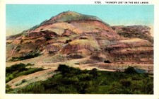 Postcard hungry Joe in the badlands Montana