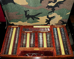 IS 100% COMPLETE SET VTG AMERICAN OPTICAL OPHTHALMIC AO TRAVELING TRIAL LENS SET