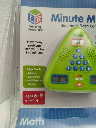 ๐ Learning Resources Minute Math Electronic Flash Card Game Age 6-9๐ - Picture 2 of 6