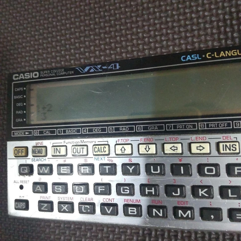 CASIO VX-4 mini Pocket Personal Computer Calculator Tested Working Japan - Image 4 of 4