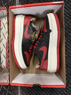 Nike Air Jordan 1 Elevate Low SE Bred Women's Sz 5.5 Black Red