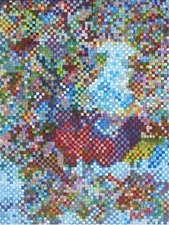 Painting of Many Colors 24 in x 18 in oil on Canvas by Catherine Rose Chiara