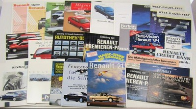 Prospekte Renault Auto Espace Megane Alpine Clio Twingo Safrane 5 11 18 19 21 25