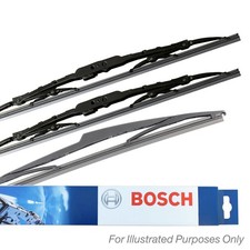 3x Wiper Blades Bosch Superplus Front + Rear Set For Toyota RAV4 MK4