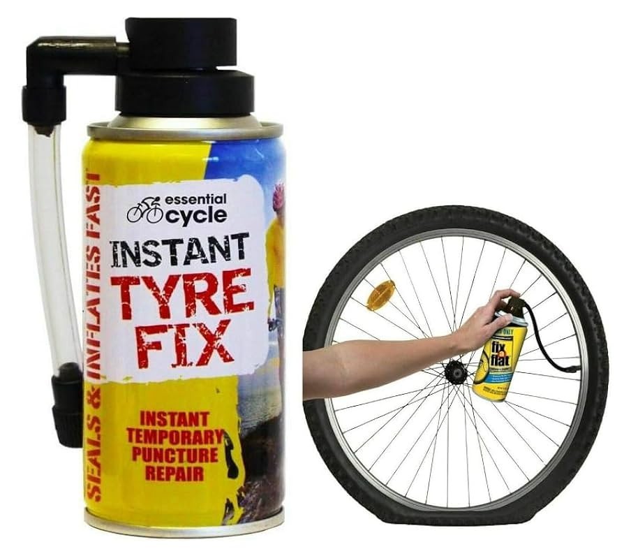 2x KIT RIPARAZIONE FORATURA RAPIDA TENUTA ISTANTANEA E GONFIAGGIO PNEUMATICI BICI FIX 200ML foto 4