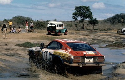 Hans Schuller Dieter Steinmann Datsun 260Z Safari Rally Kenya Marc- Old Photo 13