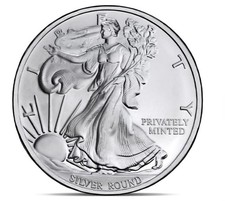 1 Oz 999 fine Liberty silver rounds  73.00 per troy oz