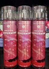 Lot 3 Bath Body Works TWISTED PEPPERMINT Fine Fragrance Body MIST
