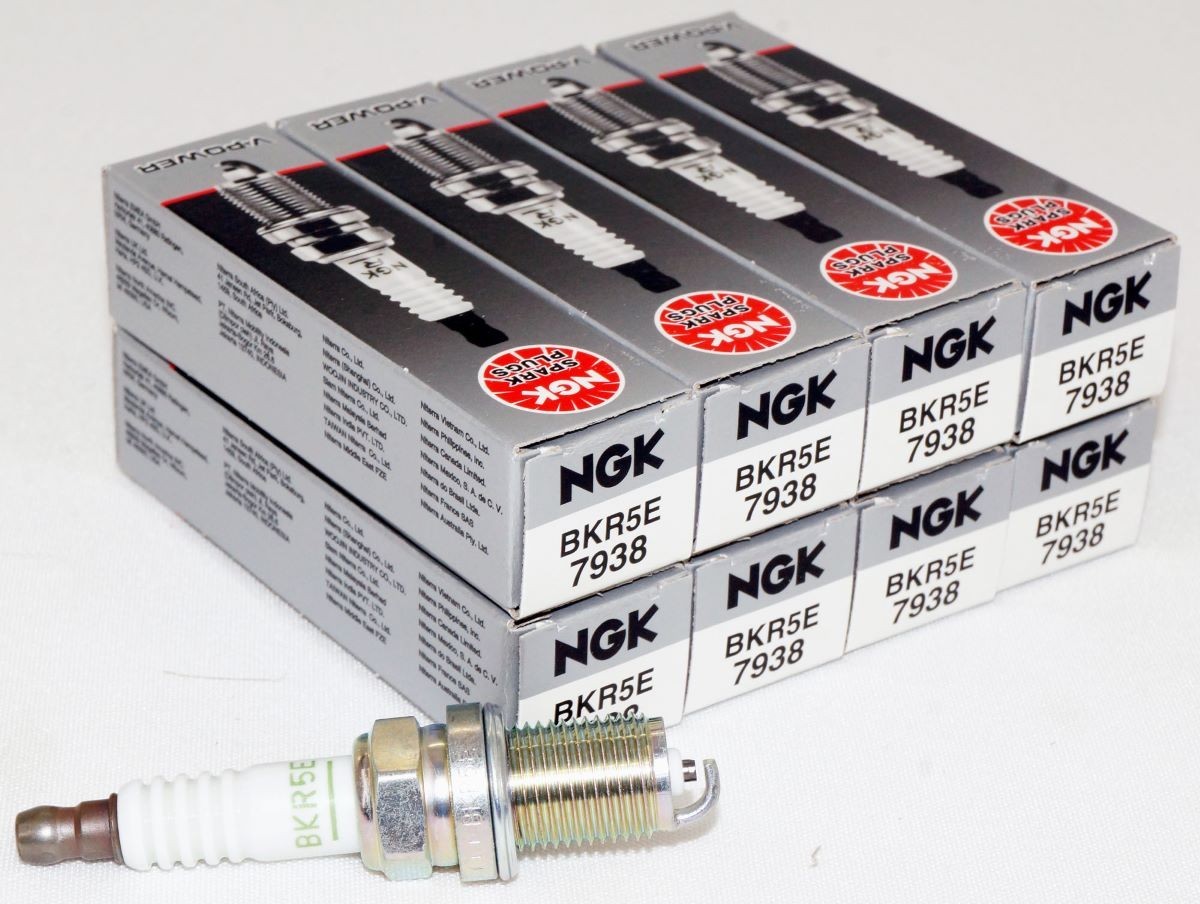 8 Pack Genuine NGK 7938 V-Power Spark Plugs BKR5E for Dodge Jaguar Mercedes