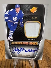 2011-12 UD SPx AUTO /25 Jake Gardiner Wisconsin Badgers Toronto Maple Leafs