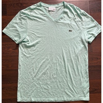 Lacoste Men's Pima Cotton V-Neck T-Shirt - Royal Blue - Size 4 (Medium) - Peru