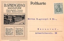 864859) Werbekarte Schokolade Sprengel & Co. Hannover 