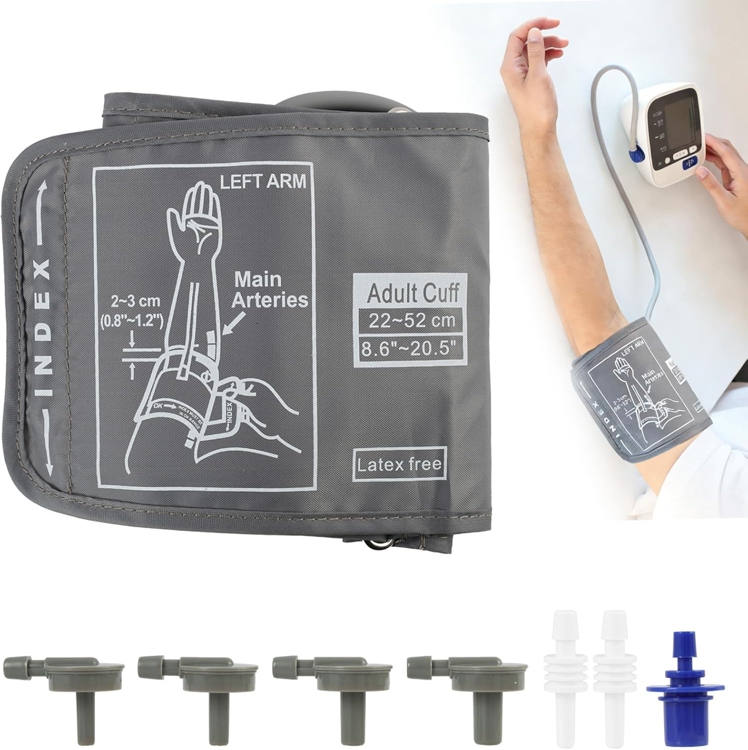 Replacement Extra Large Cuff Compatible with Omron, for Blood Pressure Monitors,