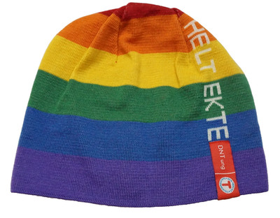 DEVOLD DNT UNG RAINBOW Beanie 100% VIRGIN PURE MERINO WOOL Hat Knit Cap 58 GREAT