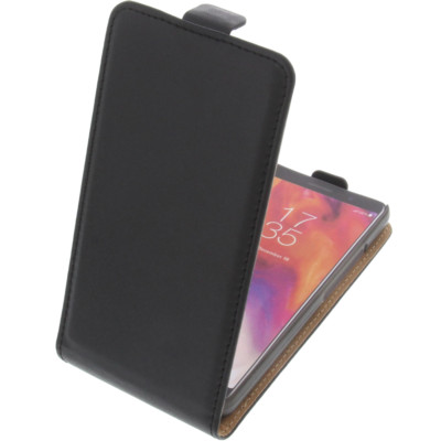 Tasche für HomTom S12 FlipStyle Handytasche Schutz Hülle Flip Case Schwarz