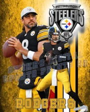 Pittsburgh Steelers  Lithograph print of  Aaron Rodgers 2025
