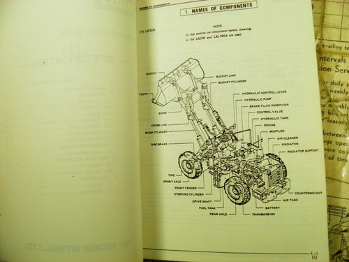 KOBELCO SERVICEMAN HANDBOOK LK300A LK500 LK600 LK1500A WHEEL LOADERS - Picture 4 of 10