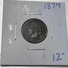 1874 Indian Head Cent Copper Coin Collection