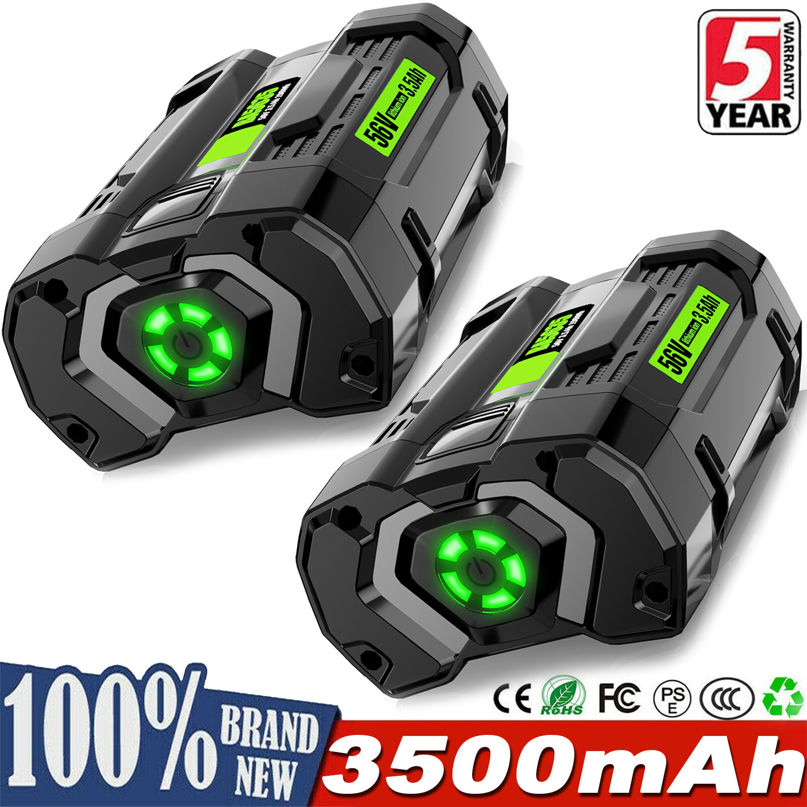 2x For EGO 56Volt Power+ BA2800T 3.5Ah Lithium-ion Battery BA1400 BA4200 BA1120