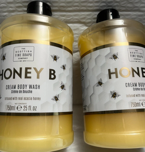 THE SCOTTISH FINE SOAPS HONEY B CREAM BODY WASH WITH REAL HONEY(2PIECES)25FLOZ - Picture 2 of 2