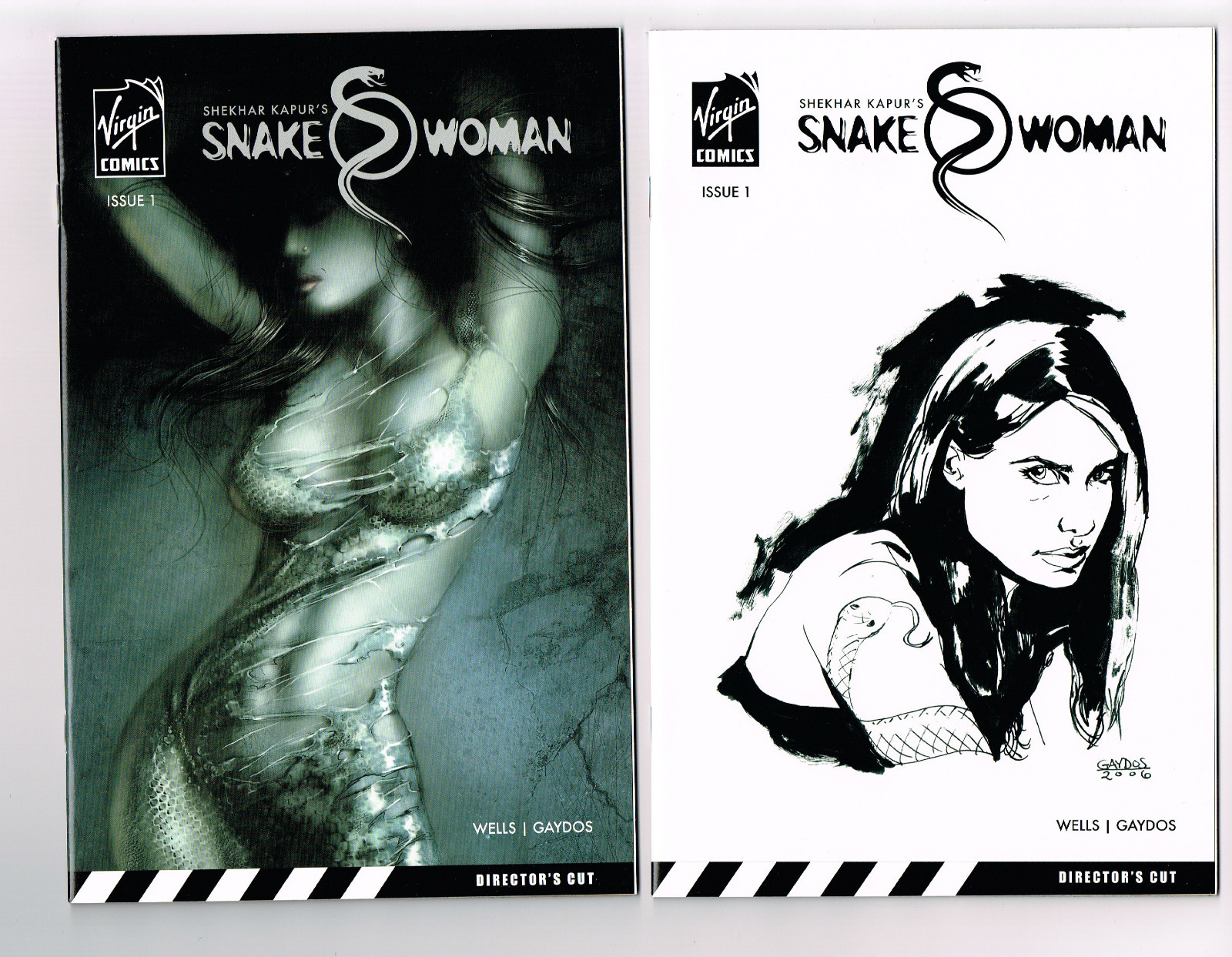 SNAKE WOMAN #1 DIRECTOR'S CUT & VARIANT 1st print NM+ UNREAD HORROR COMICS 2006