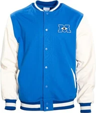 Adult Unisex Monsters University MU Logo Bomber Jacket Halloween Costume Cosplay