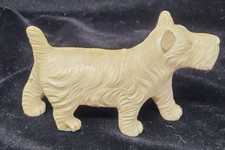 Rare Vintage White Scottie Scottish Terrier Dog Figurine Made in Japan Celluloid