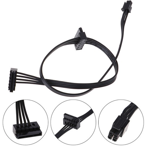 1Pc 45CM mini 4 Pin to 2 Sata SSD power supply cable for lenovo M410 M610 M4-b - Afbeelding 3 van 9
