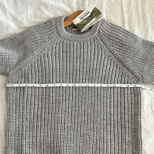 Aran Crafts Hand Knit Wool Fisherman Sweater Ash Men's Size Medium - Picture 9 of 9