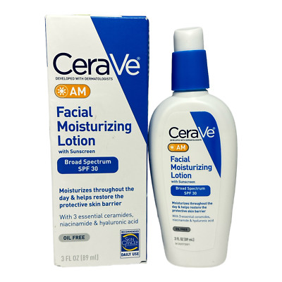 CeraVe AM Facial Moisturizing Lotion with Sunscreen SPF 30 Oil-Free 3fl.oz./89ml