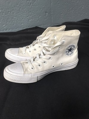 white converse high tops size 5.5
