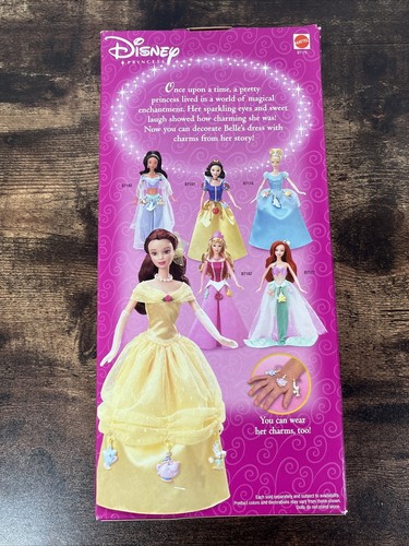 Disney affascinante principessa Belle bambola La bella e la bestia con ciondoli 2003 Mattel - Foto 2 di 2