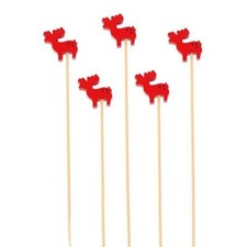 Christmas Cocktail Picks Fruit Sticks Disposable Bamboo Sticks Snowflakes PLM