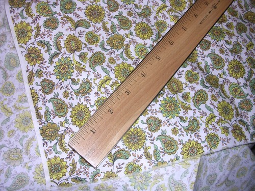 #ED 3.75 Yds 1950’s Floral Print Cotton Fabric SMALL PRINT FOR QUILTING VINTAGE