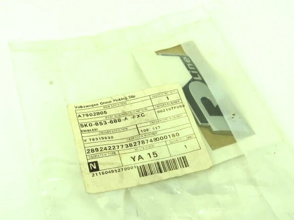 Original Volkswagen R Line Abzeichen Emblem für Golf Polo Passat Tiguan Touareg - Bild 2 von 2