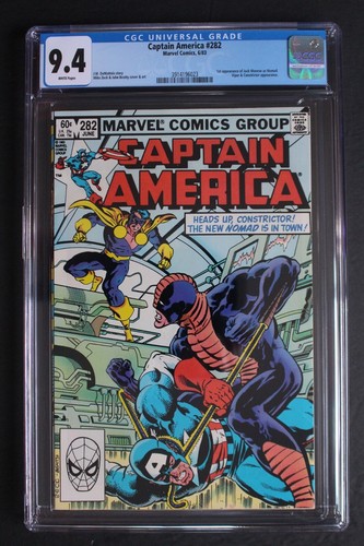 Captain America #282 1st Jack Monroe as NOMAD 1st Print FALCON 1983 ZECK CGC 9.4