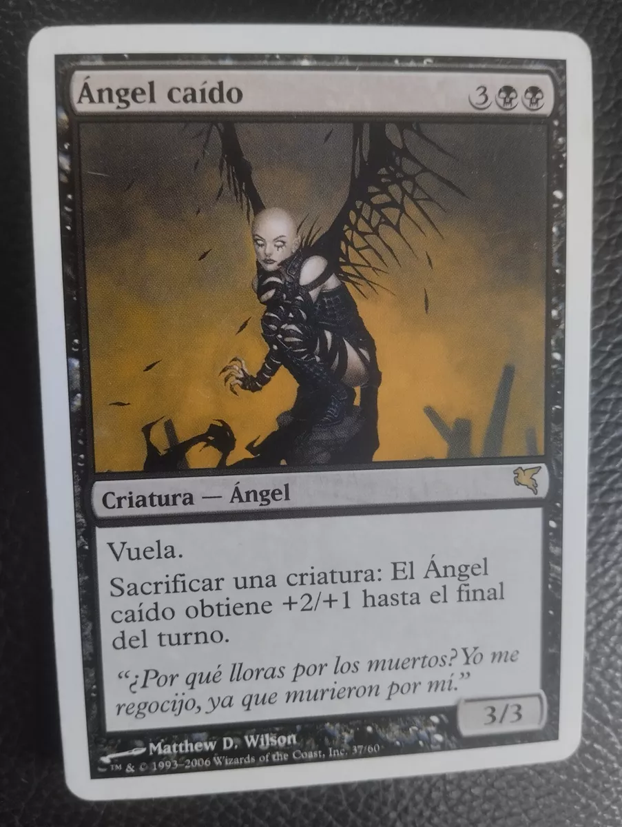 MTG FALLEN ANGEL (Ángel caído) VERY RARE SPANISH GOOD Salvat-Hachette 2006  WOTC