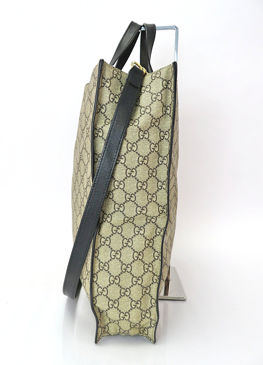 バッグ Authentic GUCCI King Snake Brown GG PVC Canvas 2-Way Shoulder Bag
