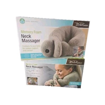 Bella Russo Memory Foam Neck  Massager shoulders back plush soft wrap Set of 2 