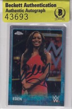 Eden Signed 2015 Topps Chrome WWE Card #25 BAS COA AEW Brandi Rhodes Autograph