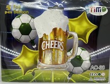 5 Pcs. Happy Birthday Beer Balloons / 5 globos de Cerveza